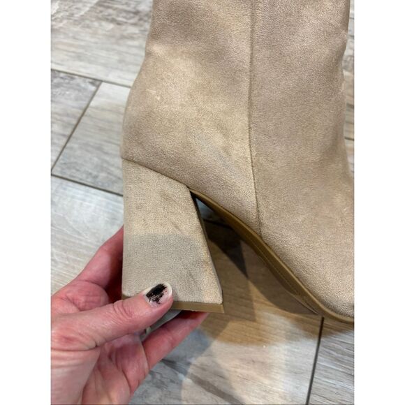 A New Day Cream Tan Ankle Boots Size 10 - Picture 6 of 11